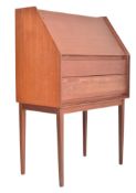 BRITISH MODERN DESIGN 20TH CENTURY TEAK BUREAU WRITING DESK