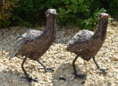 TWO VINTAGE INDUSTRIAL GARDEN OUTDOOR DUCK SCULPTURES
