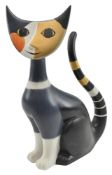ROSINA WACHTMEISTER FOR GOEBEL - RETRO 1990S BISQUE PORCELAIN SEATED CAT FIGURINE