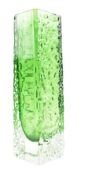 GEOFFREY BAXTER FOR WHITEFRIARS - NAILHEAD GLASS VASE IN MEADOW GREEN