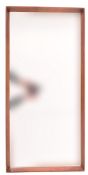 RETRO 20TH CENTURY TEAK FRAMED HANGING MIRROR