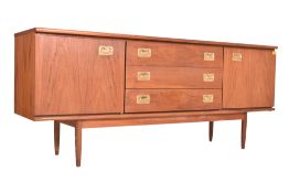 LARGE MID CENTURY TEAK SIDEBOARD CREDENZA