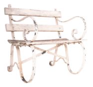 LATE 19TH CENTURY WROUGHT IRON GARDEN BENCH / SEAT