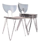 WALTER LEEMAN FOR KUSCH CO - SET OF POSTMODERN DINING CHAIRS