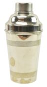 VINTAGE MID CENTURY SILVER PLATED COCKTAIL SHAKER BY P. H. VOGEL & CO.