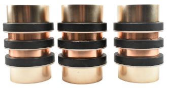 MATCHING SET OF COPPER EFFECT CEILING LIGHT SHADES