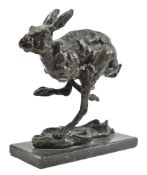 LUCY KINSELLA (CONTEMPORARY) - BRONZE SCULPTURE OF A HARE