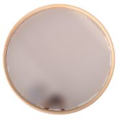 VINTAGE MID CENTURY OVERSIZED WHITE PLASTIC FRAMED CIRCULAR WALL MIRROR