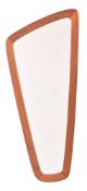 MID CENTURY TEAK-FRAMED ASYMMETRIC MIRROR