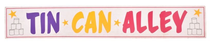 TIN CAN ALLEY - VINTAGE FAIRGROUND / FUNFAIR DECORATIVE AMUSEMENT PARK WALL SIGN