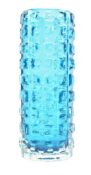 GEOFFREY BAXTER FOR WHITEFRIARS - AZTEC GLASS VASE IN KINGFISHER BLUE