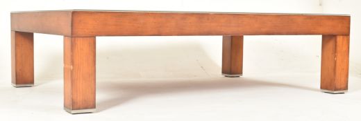 RALPH LAUREN - VINTAGE BESPOKE TEAK & HAND WOVEN SEAGRASS COFFEE TABLE