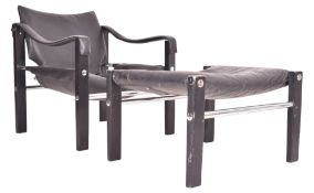 MAUCRICE BURKE FOR ARKANA - SAFARI ARMCHAIR AND FOOTSTOOL