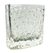 GEOFFREY BAXTER FOR WHITEFRIARS - NAILHEAD GLASS VASE IN PEWTER COLOURWAY