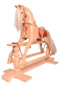 VINTAGE 20TH CENTURY WOODEN CHILDREN'S ROCKING HORSE TOY