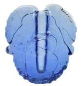 VINTAGE SCANDI STUDIO ART GLASS CENTREPIECE BUD VASE IN COBALT BLUE