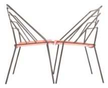 MATHIEU MATEGOT - KYOTO CHAIRS - PAIR OF METAL DINING CHAIRS