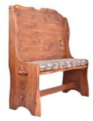 BESPOKE-MADE LIVE EDGE / YEW WOOD SETTLE