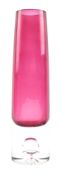 MANNER OF HADELAND - VINTAGE 1970S SWEDISH STUDIO ART GLASS VASE IN PINK