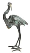 BELIEVED ORIELE BRONZE, EXMOOR - BRONZE HERON FIGURE BY PHILIP TURNER