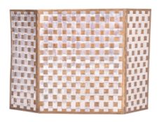 MANNER OF PAUL EVANS - HOLLYWOOD REGENCY BRASS & ALUMINIUM FIRESCREEN