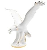 AHURA - LARGE ITALIAN VINTAGE GILT PAINTED CERAMIC EAGLE FIGURE