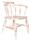 EARLY 20TH CENTURY UPCYCLED SMOKERS BOW ARMCHAIR