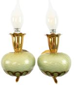 BELIEVED BAROVIER & TOSO, MURANO - PAIR OF MID CENTURY WALL SCONCES