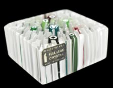GEOFFREY BAXTER FOR WHITEFRIARS - FULL LEAD CRYSTAL BLOCK PAPERWEIGHT