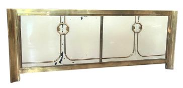 WILLIAM DOEZEMA FOR MASTERCRAFT - 70S BRASS FRAMED SIDEBOARD