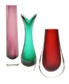 WHITEFRIARS & OTHERS - SELECTION OF STUDIO ART GLASS VASES