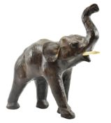 IN THE MANNER OF LIBERTY OF LONDON - MID CENTURY LEATHER ELEPHANT