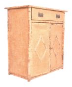 EARLY 20TH CENTURY BAMBOO AND RATTAN CUPBOARD