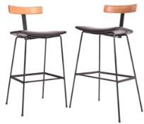 FRANK GUILLE FOR KANDYA - PAIR OF PROGRAM HIGH CHAIRS BAR STOOLS