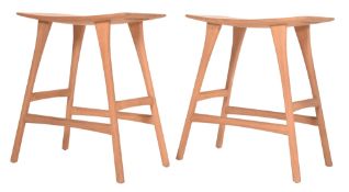 ETHNICRAFT - PAIR OF HIGH-END DESIGNER BAR STOOLS