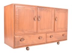 ERCOL - MODEL 468 - MID CENTURY WINDSOR SOLID ELM SIDEBOARD