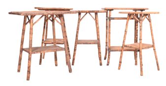 FIVE 19TH CENTURY VICTORIAN AESTHETIC MOVEMENT BAMBOO TABLES