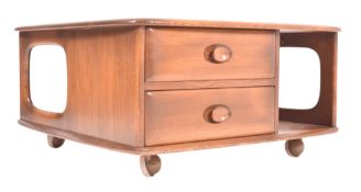 LUCIAN ERCOLANI FOR ERCOL - PANDORA - MID CENTURY ELM WOOD SIDE TABLE