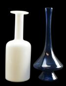 HOLMEGAARD & RIIHIMAKI - TWO MID CENTURY 1970S STUDIO ART GLASS VASES