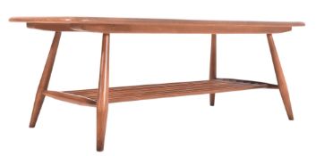 ERCOL FURNITURE - MID CENTURY BEECH AND ELM COFFEE TABLE