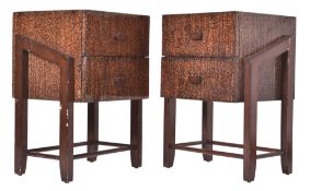 MACASSAR (BELIEVED) - MATCHING PAIR OF BEDSIDE CHESTS