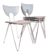 WALTER LEEMAN FOR KUSCH CO - SET OF POSTMODERN DINING CHAIRS