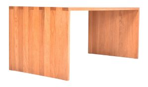 LARGE MODERN FRENCH DESIGNER SOLID OAK COFFEE TABLE