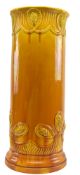 BURMANTOFT, ENGLAND - VINTAGE MID CENTURY YELLOW CERAMIC STICK VASE