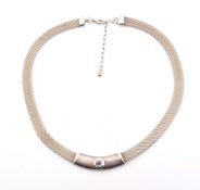 CONTEMPORARY 925 SILVER & TOPAZ NECKLACE