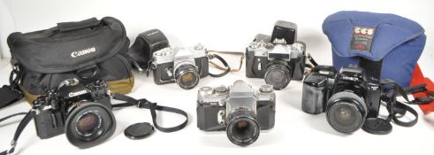 COLLECTION OF 35MM SLR CAMERAS - MINOLTA, CANON ETC