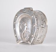 19TH CENTURY 925 SILVER HORSESHOE TRINKET BOX