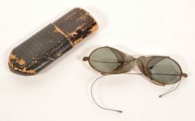PAIR OF 19TH CENTURY VICTORIAN SIDE CAP SUNGLASSES
