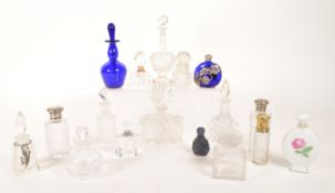 COLLECTION OF 19TH AND 20TH CENTURY GLASS PERFUME BOTTLES