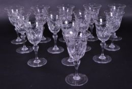 COLLECTION OF VINTAGE 20TH CENTURY WINE GLASSES